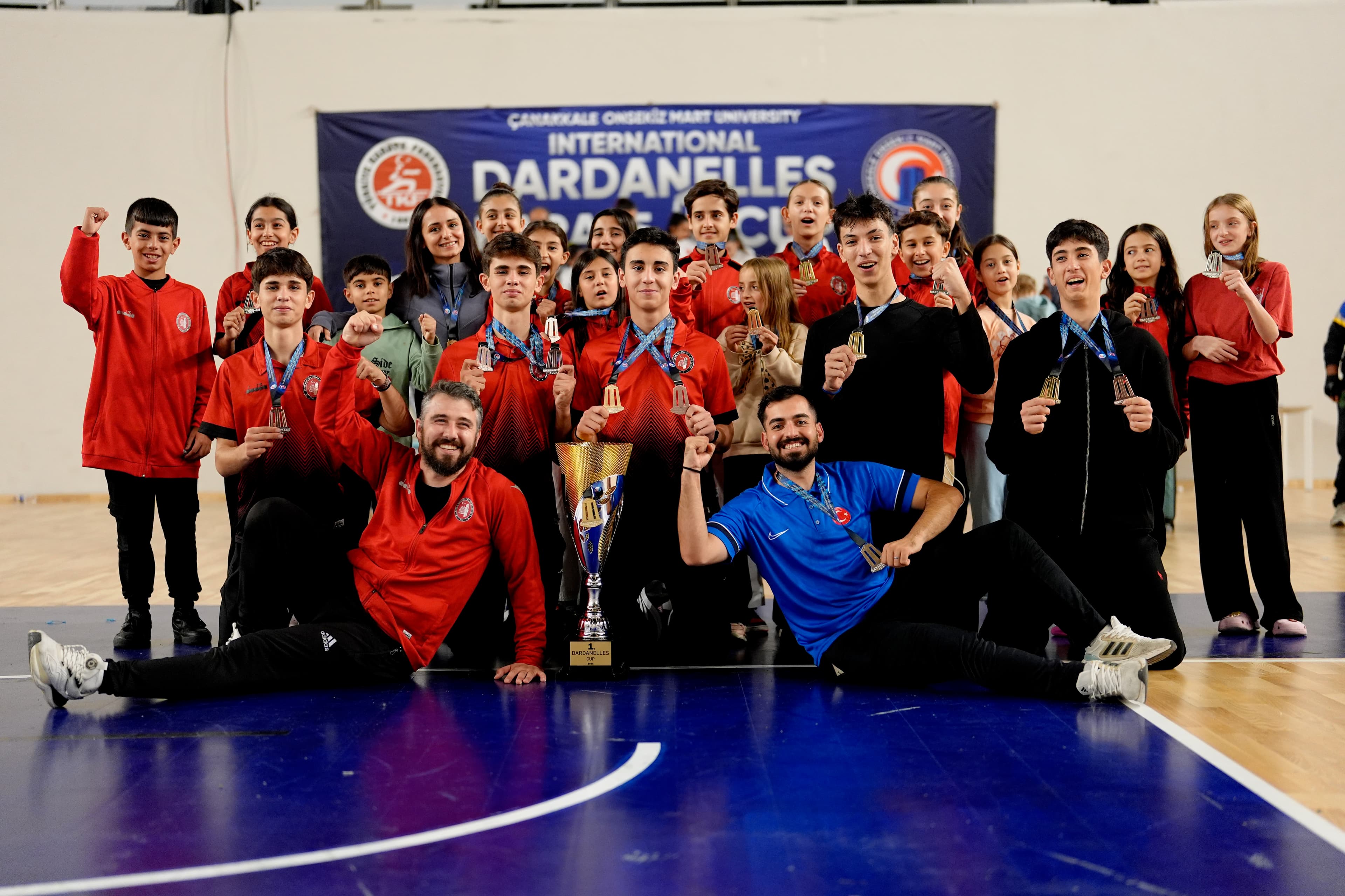 Club team celebrating with medals and trophy, Dardanelles Cup 2025